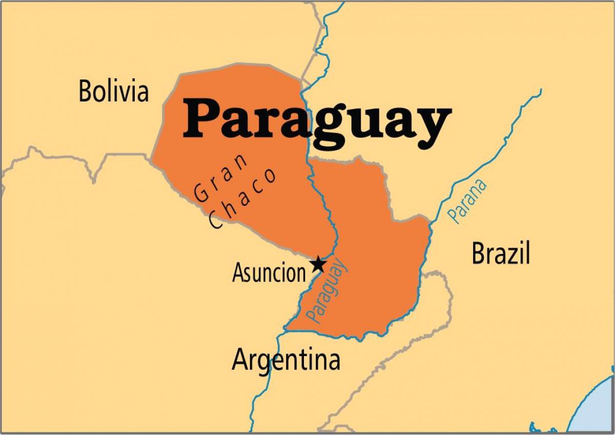 kapitali Paraguay kaart