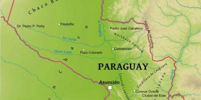 Kaart Paraguay geograafia