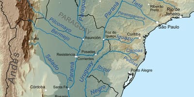 Kaart Paraguay jõgi