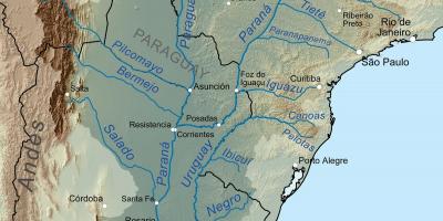 Kaart Paraguay jõgi