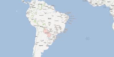 Kaart Paraguay-lõuna-ameerika